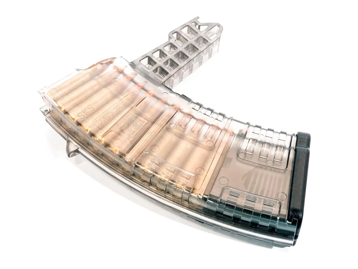 Магазин Pufgun На Скс, 7,62Х39, 20 Патронов, Полимер, Прозрачный, Возможность Укорочения, 155 Гр