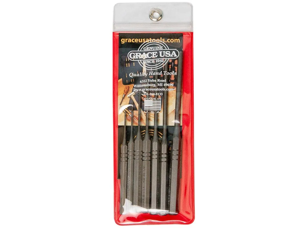 Выколотки Grace USA для пружинных штифтов, комплект 7 шт.