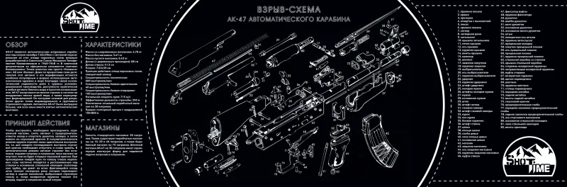 Коврик ShotTime сервисный 90смх30см