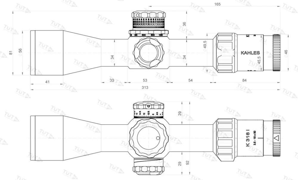 Прицел Kahles K318i 3.5-18x50 CCW RSW .1mrad (сетка SKMR3) с подсветкой