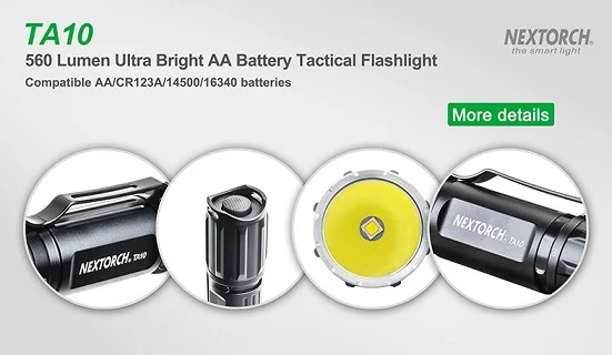 Фонарь Nextorch TA10 тактический, 560 люмен