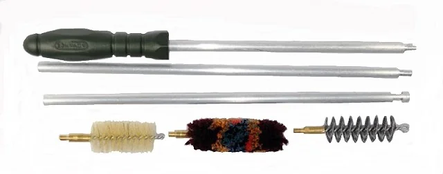 Набор для чистки Nimar прозрачный пластик, шомпол металлический калибр 16