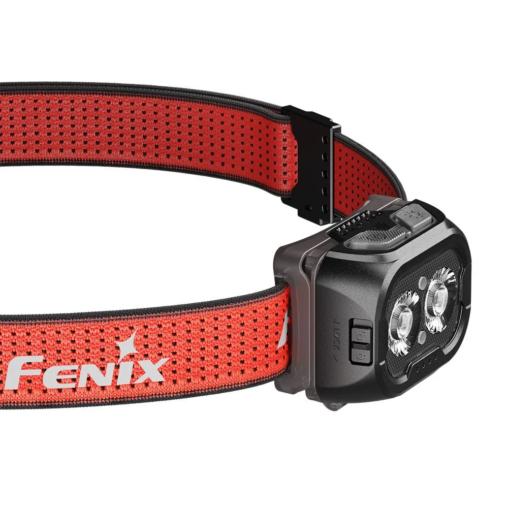 Фонарь Fenix налобный HL18R-T V2.0 черный с красным ремешком