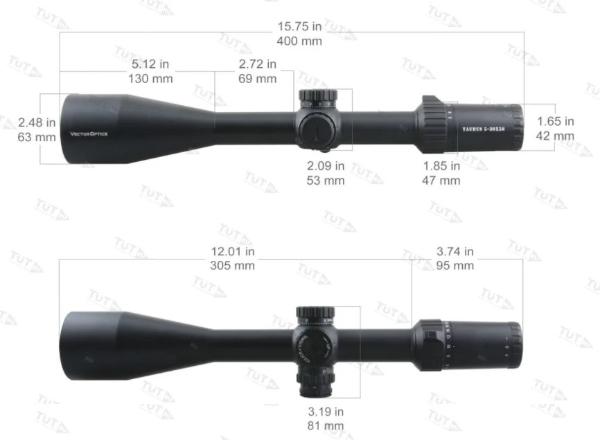 Прицел Vector Optics Taurus 5-30x56 FFP (сетка MPX1) с подсветкой