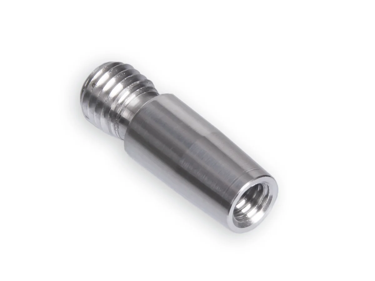 Переходник ЧИСТОGUN - дюраль, папа/мама, резьба M7 на М5 к шомполам РФ и СССР, под ерши/насадки Евро