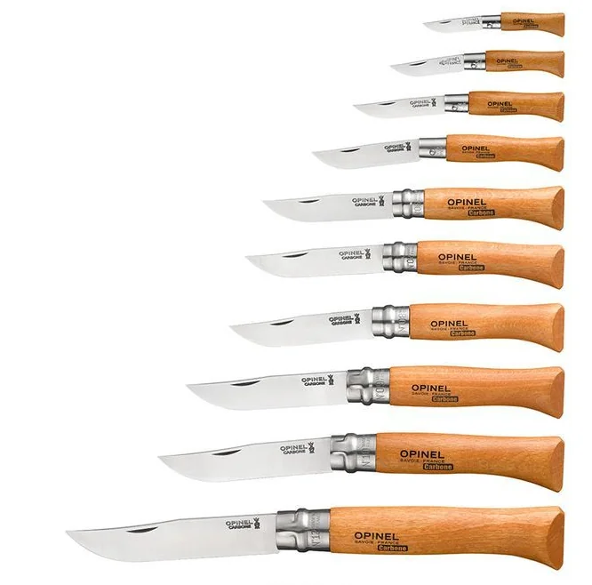 Набор ножей Opinel Tradition 02-12, 10шт., углеродистая сталь, бук, футляр