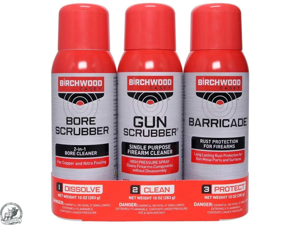 Набор Birchwood Casey 1-2-3 средств для чистки оружия, аэрозоль (BC-33309)