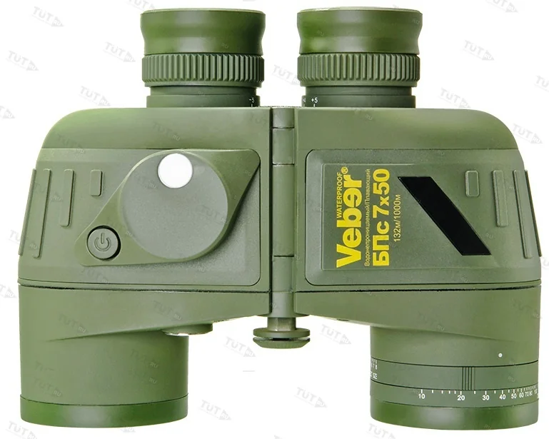 Бинокль Veber Waterproof 7x50 БПс плавающий с компасом