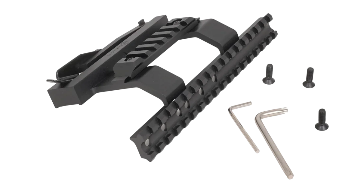 Быстросъёмный боковой кронштейн ARKON с 2 планками Weaver на Сайга/АК S005  / Аркон с планкой вивер на Сайга или АК