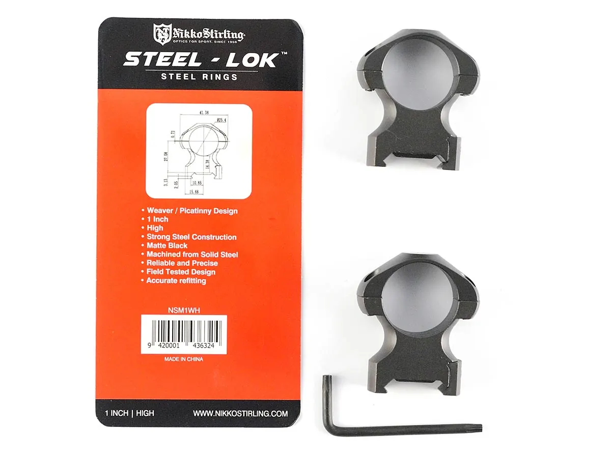Кольца Nikko Stirling Diamond, на Weaver, 25.4мм, высокие, сталь