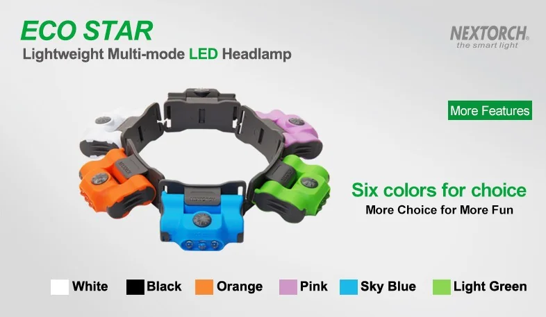 Фонарь Nextorch ECO-STAR налобный, 30 люмен, черный