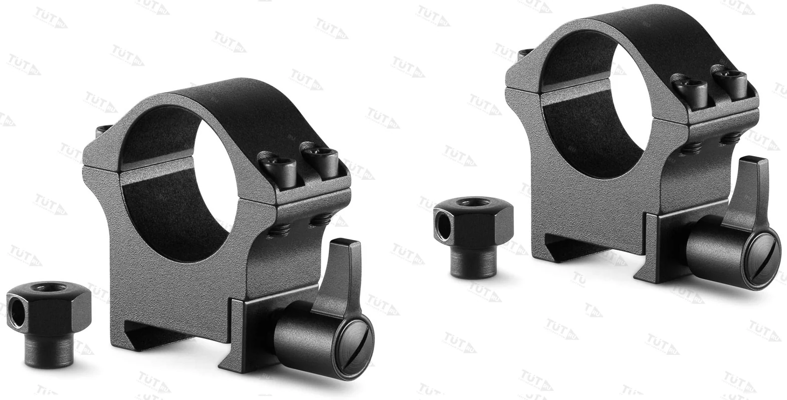 Кольца быстросъемные Hawke стальные на 25.4 мм средние рычажные