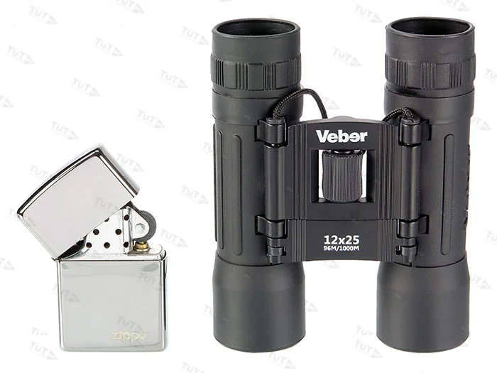 Бинокль Veber Sport БН 12x25 черный