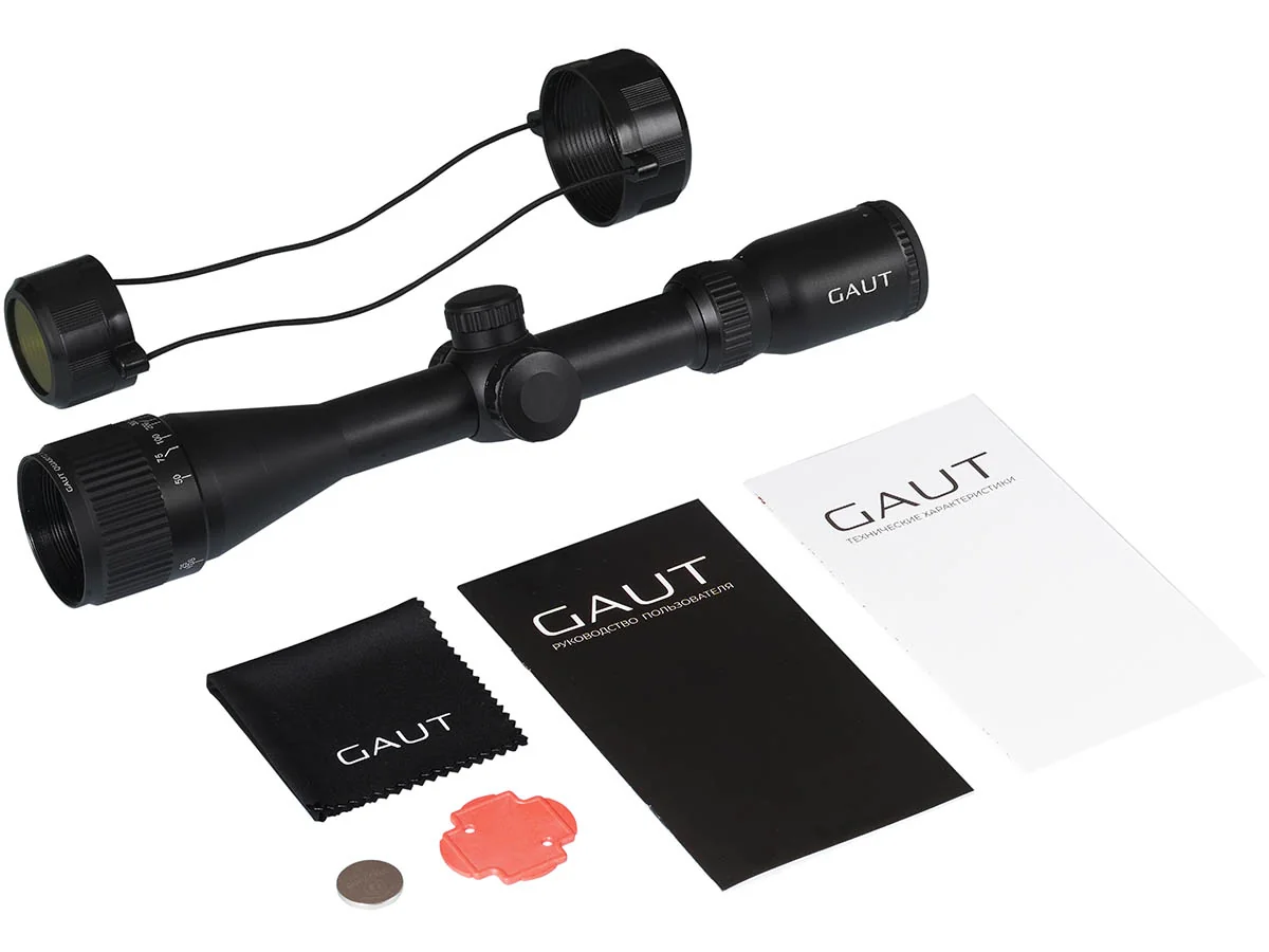 Прицел Gaut Quartz 3-9x40 AO, сетка 2 (Mil-Dot), подсветка