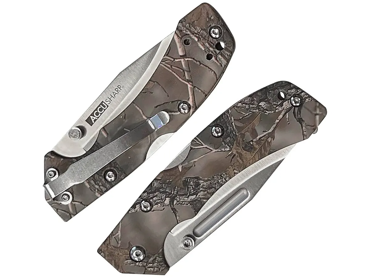 Нож складной AccuSharp Lockback Knife, нержавеющая сталь, камуфляж