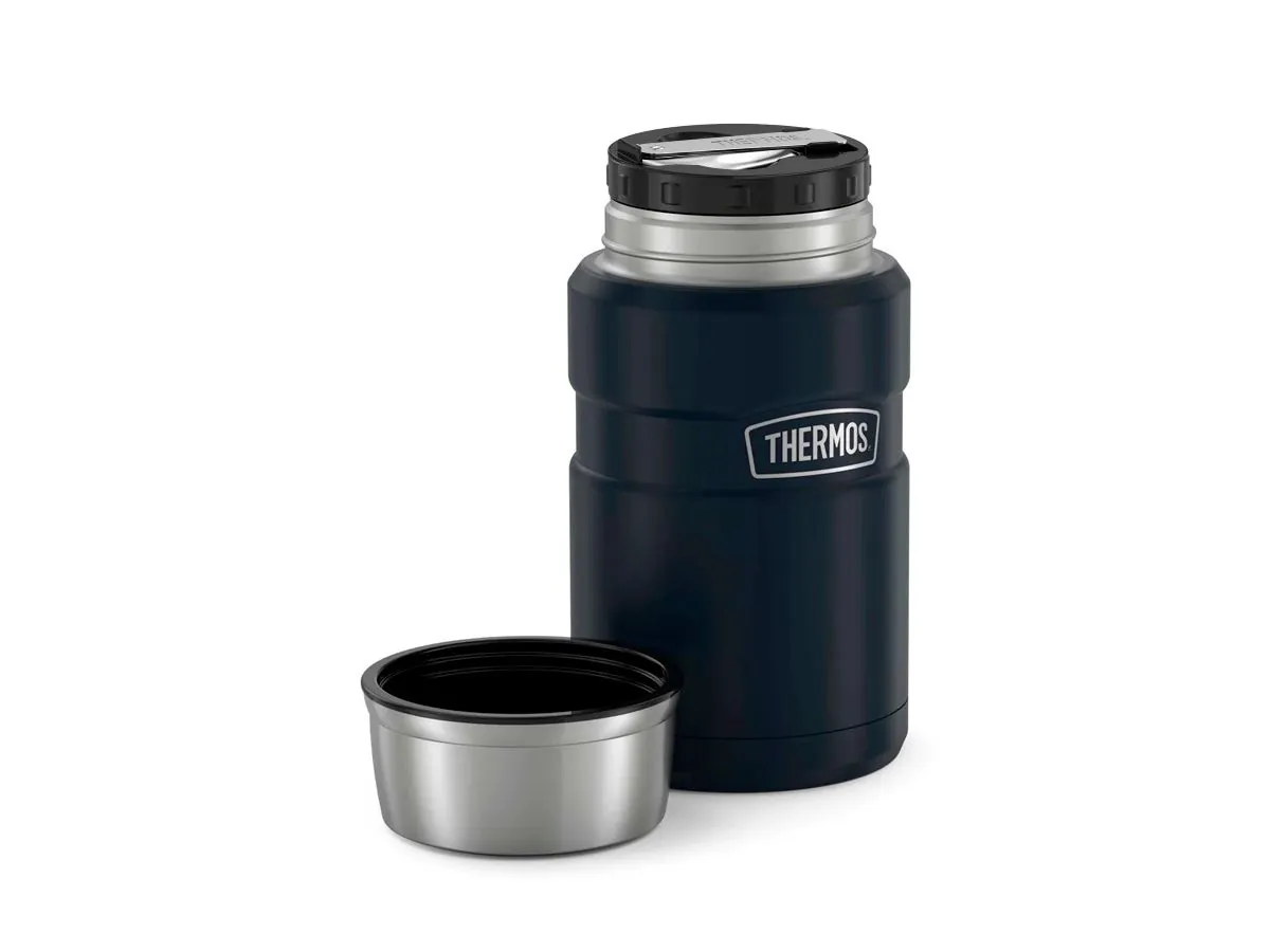 Термос для еды THERMOS KING SK-3020 MMB 0.71L, складная ложка, синий