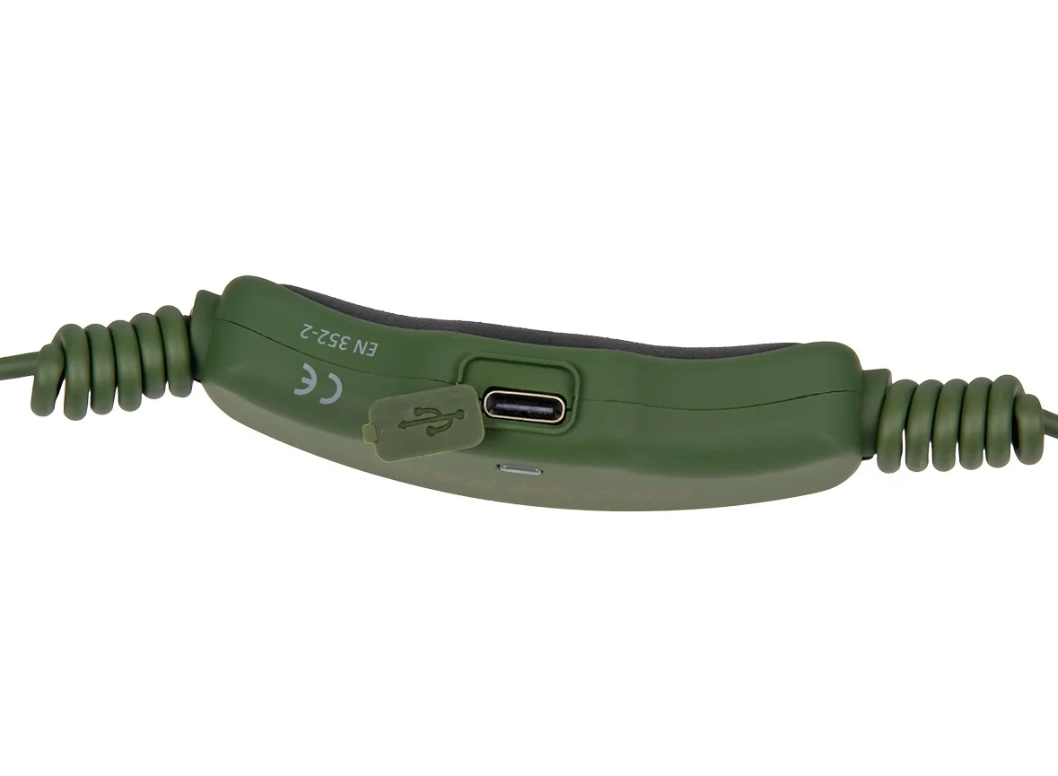 Активные беруши Pro Ears Stealth 28 HT, NRR28dB, стерео, зарядка USB-C, индикатор заряда, зелёные, 27г