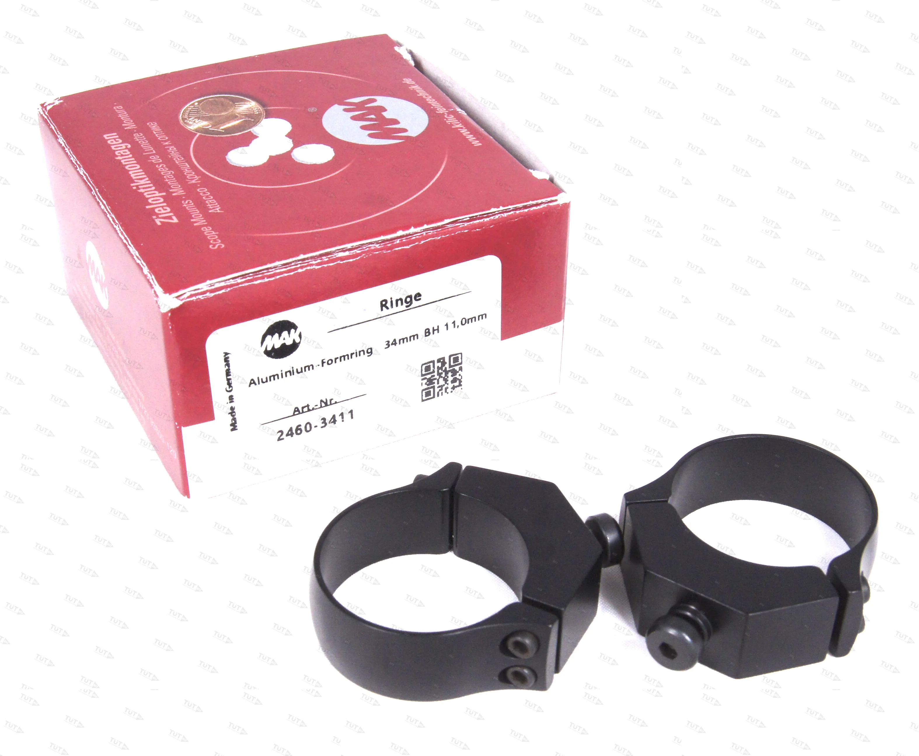 Кольца для быстросъемных кронштейнов MAK на едином основании и FLEX, 34 мм, высота 11 мм (2460-3411)