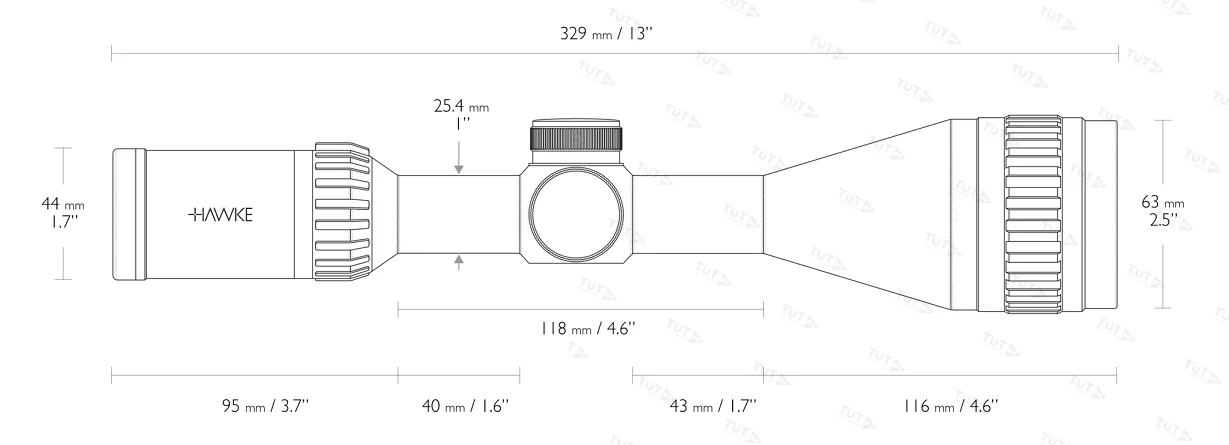 Оптический прицел Hawke Panorama 5-15x50 AO (10x 1/2 Mil Dot)