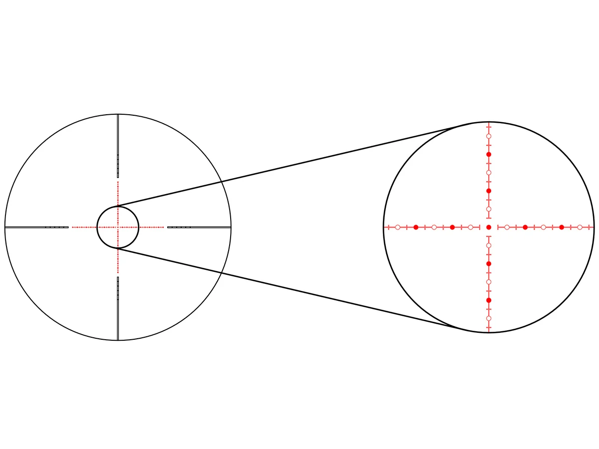 Прицел Gaut  Obsidian 1-8x24, сетка 62 (Half MD)