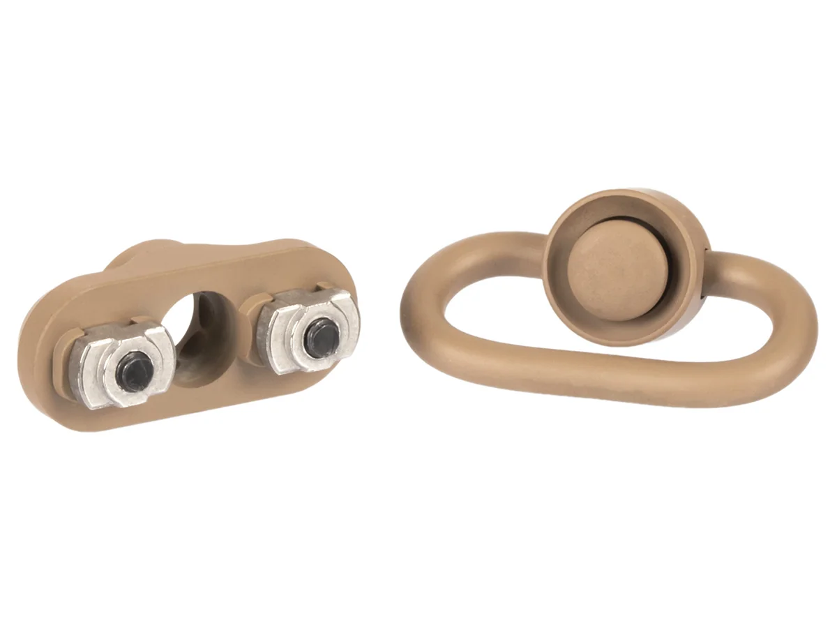 Антабка ShotTime быстросъёмная QD, на M-LOK, для ремня 32мм, песок