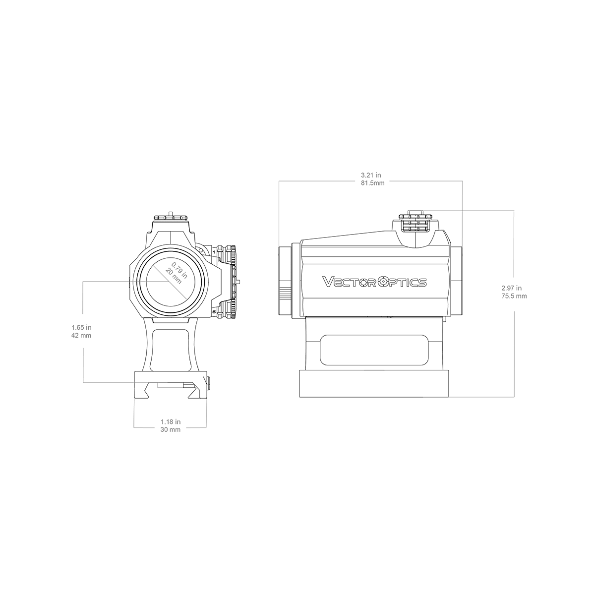 Коллиматорный прицел Vector Optics Maverick 1x22 S-MIL