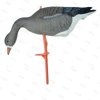 Чучело гуся белолобого на опоре, складн., пластик, комплект - 8корм.2сторож.2отдых., 970гр.