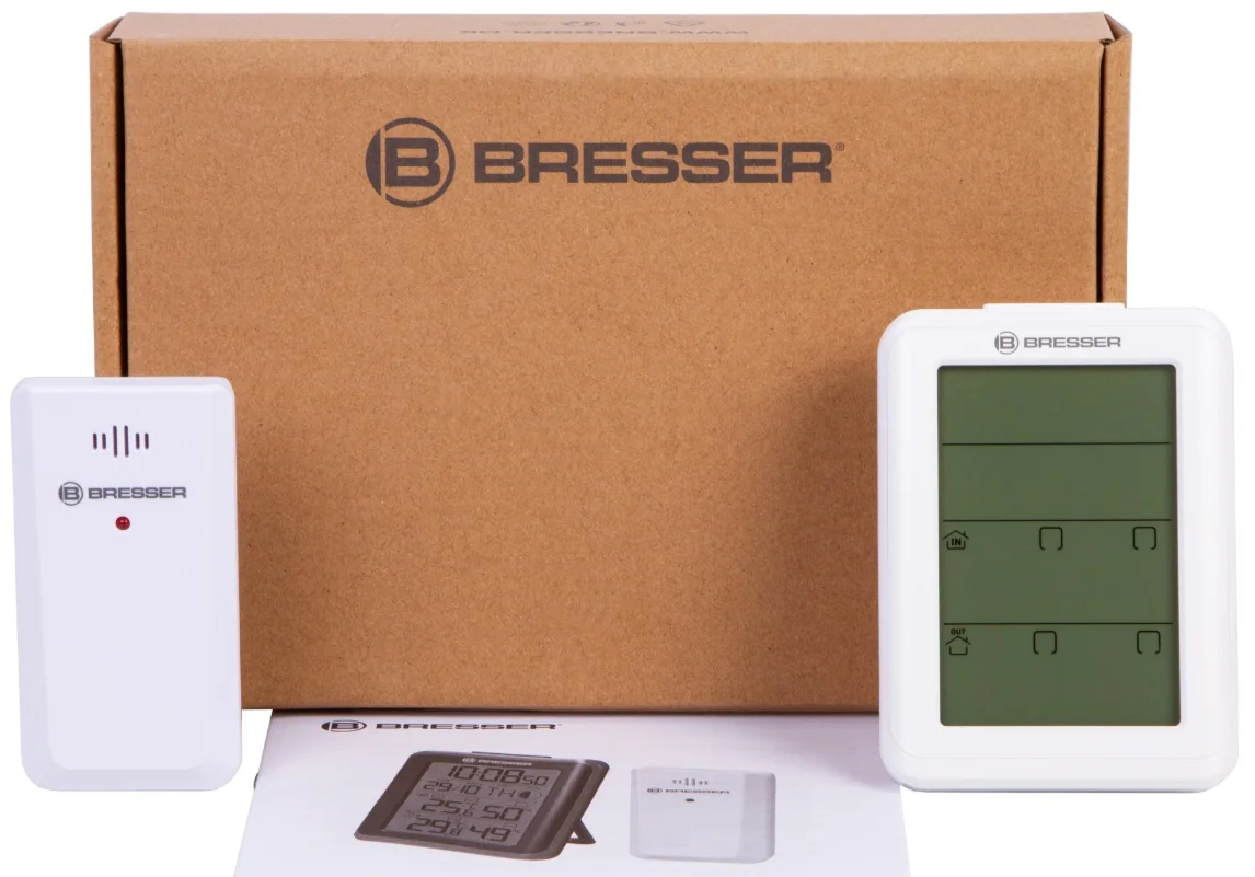 Гигрометр с часами Bresser MyClimate, белый