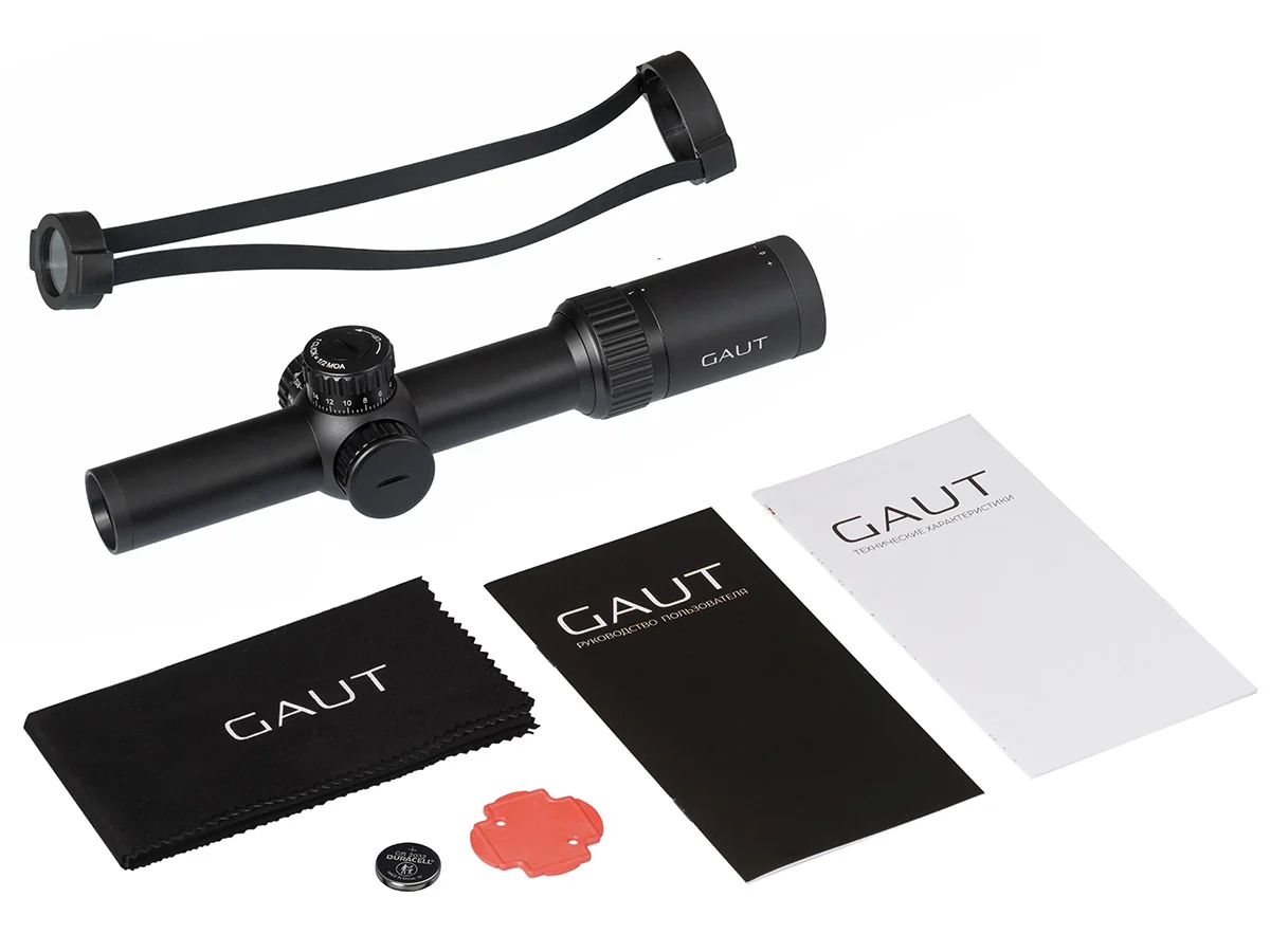 Прицел Gaut Nephrite 1-4x24, сетка 60