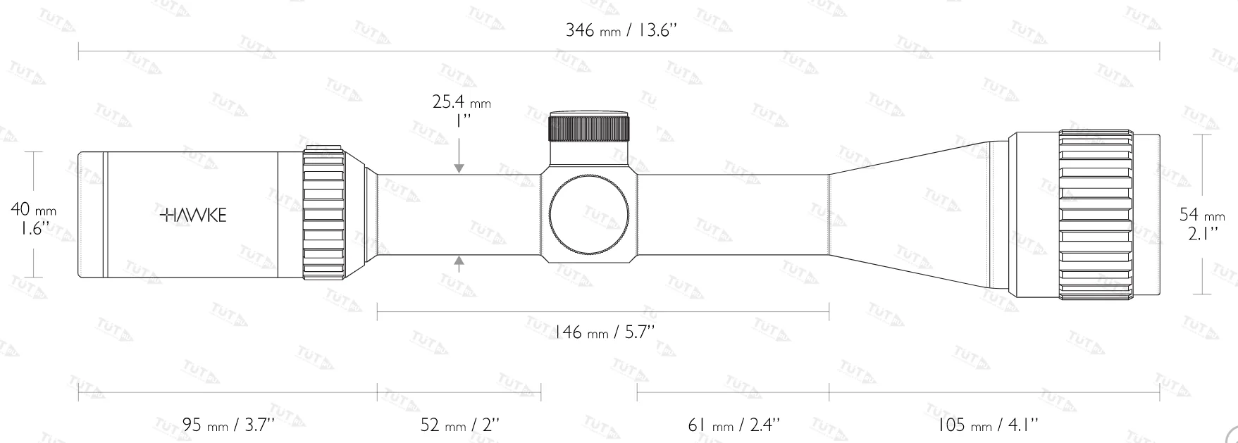 Оптический прицел Hawke Vantage 4-12x40 AO 30/30