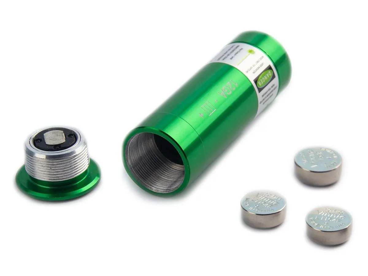 Лазерный патрон ShotTime ColdShot 12х60, кнопка вкл/выкл, зелёный