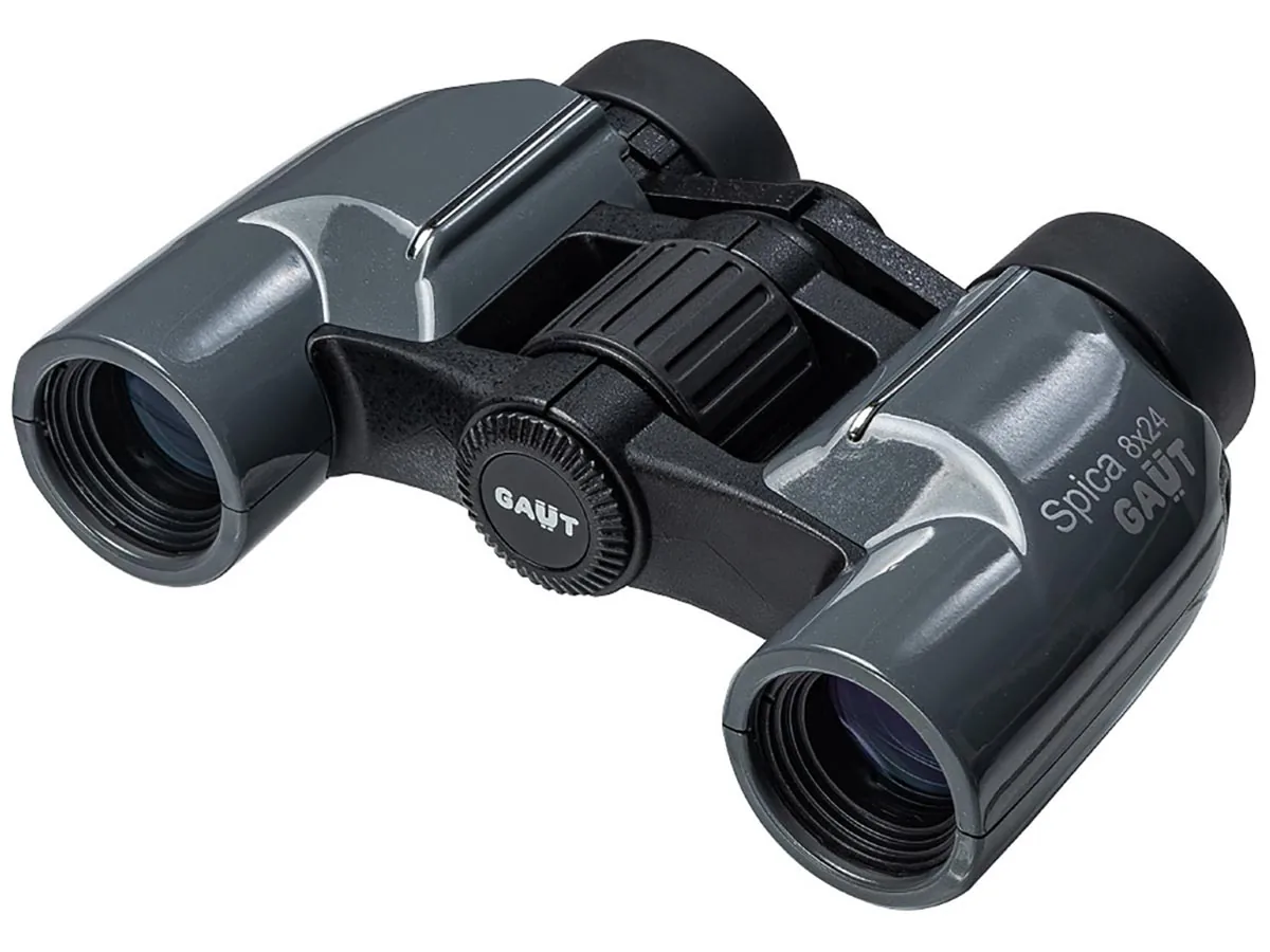 Бинокль Gaut Spica 8X24, Porro-Призмы Bak4, Цвет - Серый, 377Г