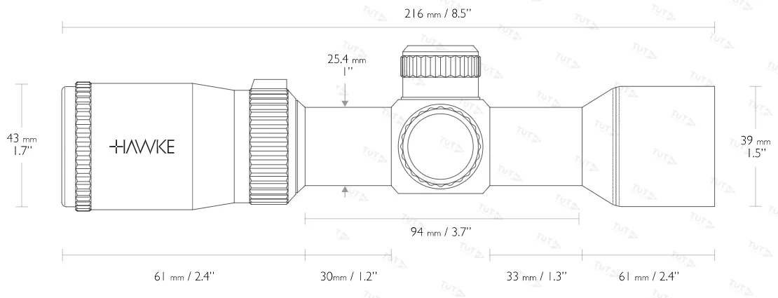 Оптический прицел Hawke Crossbow 1.5-5x32