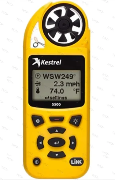 Карманная метеостанция KESTREL 5500 с интерфейсом Bluetooth, функцией Link и крепл. на флюгер, желт.