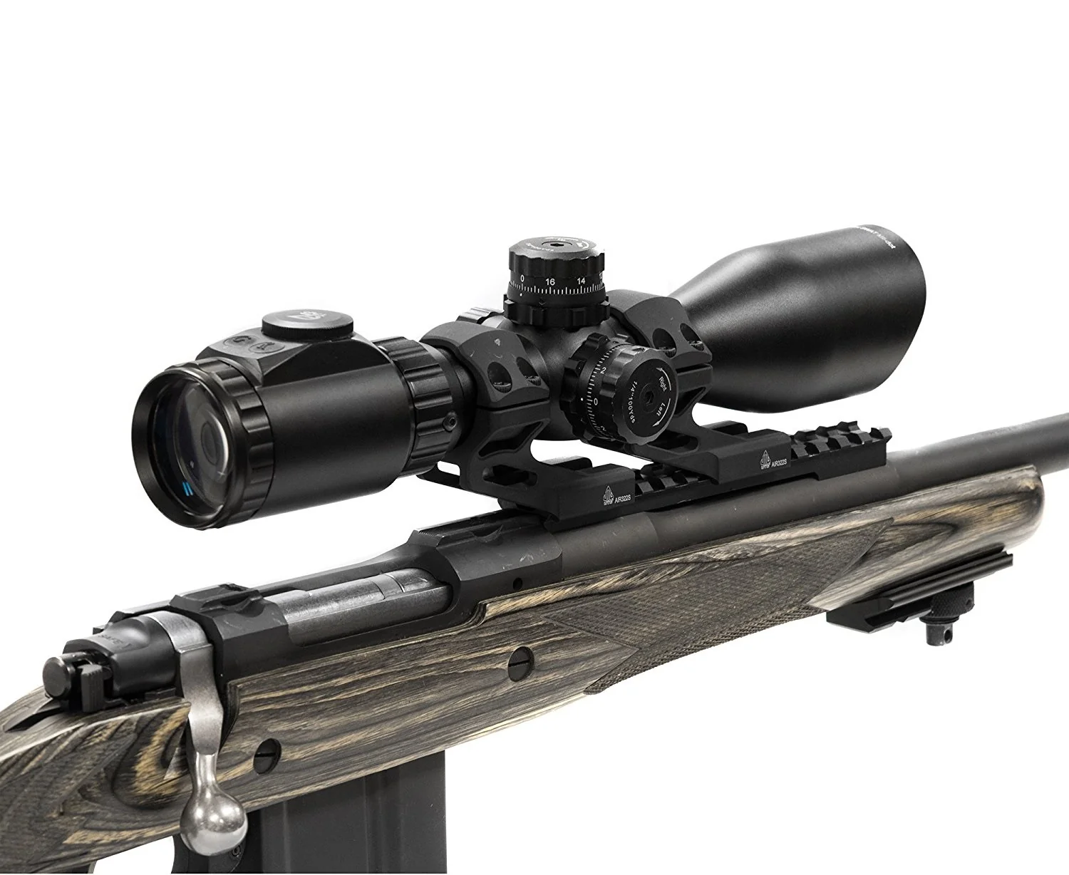 Кольца UTG ACCU-SYNC 30мм на Weaver со смещением 37мм, высота 22мм, с винт.зажимом, база 33мм, алюм.