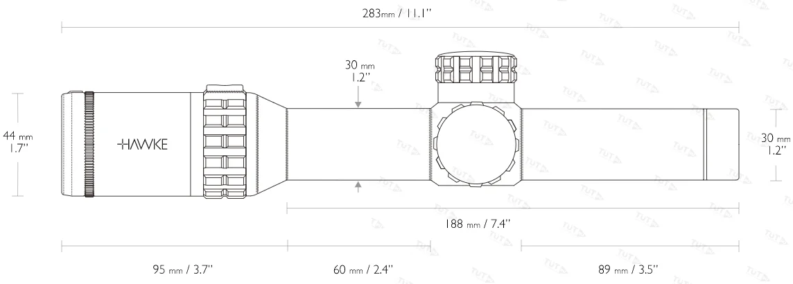 Оптический прицел Hawke Frontier 30 IR 1-6x24(Tactical)