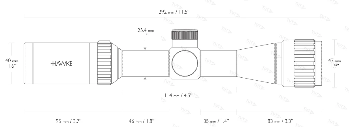 Оптический прицел Hawke Vantage 2-7x32 AO (Mil-Dot)