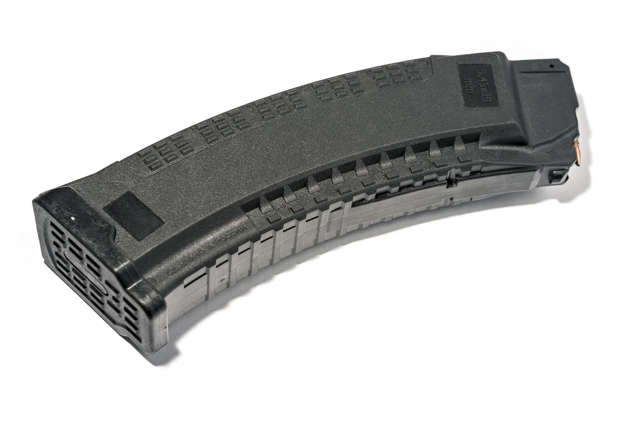 Магазин Pufgun на Сайга 5,45х39, 60 патронов, полиамид, черный (задний зацеп усилен металлом)