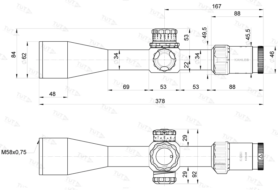 Оптический прицел Kahles K525i 5-25x56 CCW (L) сетка SKMR3