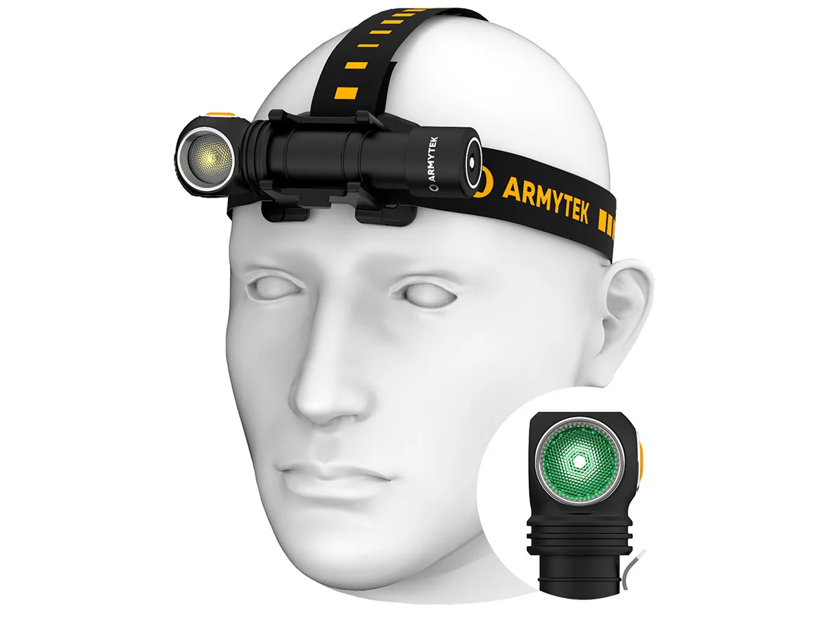 Фонарь налобный-мульти Armytek Wizard C2 WG Magnet USB тёплый+зелёный