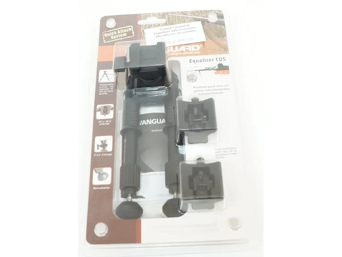 Сошки Vanguard EQUALIZER 1QS, складн.- длина 260(полн.),180(слож.), алюм., на антабку и Weaver