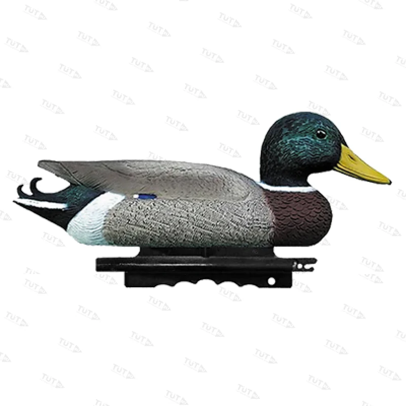Чучело кряквы селезень, плавающее, пластик, утяж.киль, реалистичн.окраска, 410гр.