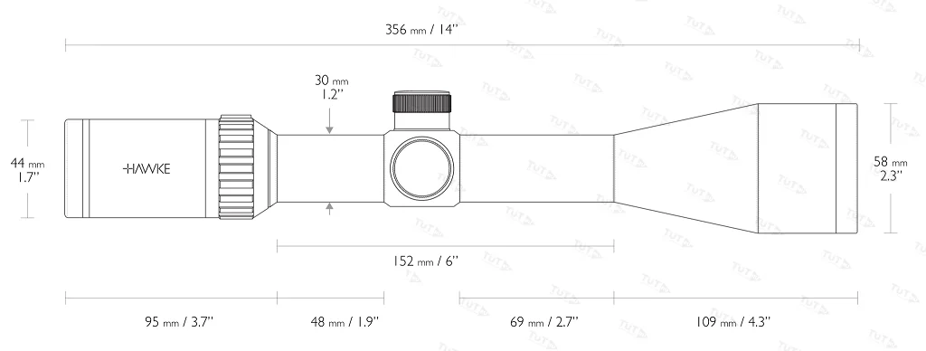 Оптический прицел Hawke Vantage IR 3-12x50 IR (L4a)