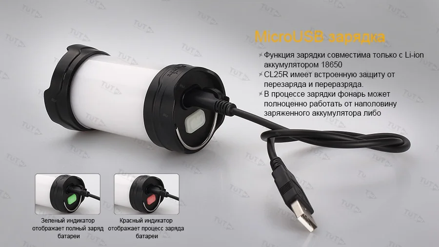 Фонарь Fenix CL25R черный