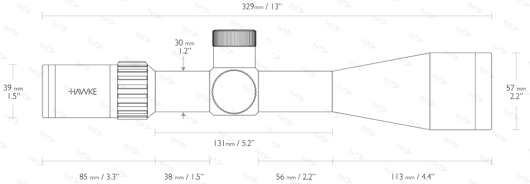 Оптический прицел Hawke Airmax AX30 Compact 6-24x50 IR SF (AMX IR Glass) с подсветкой