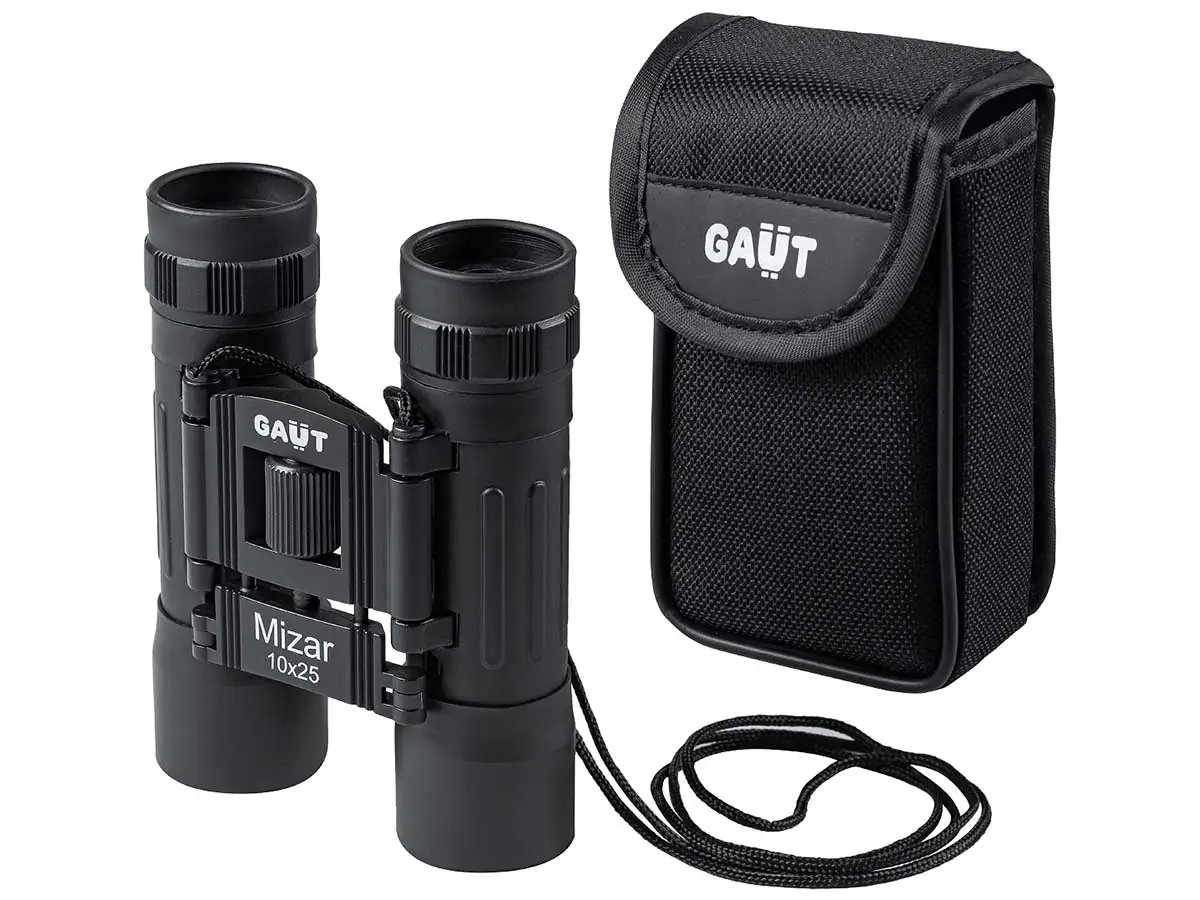 Бинокль Gaut Mizar 10X25, Roof-Призмы Bk7, Цвет - Черный, 159Г