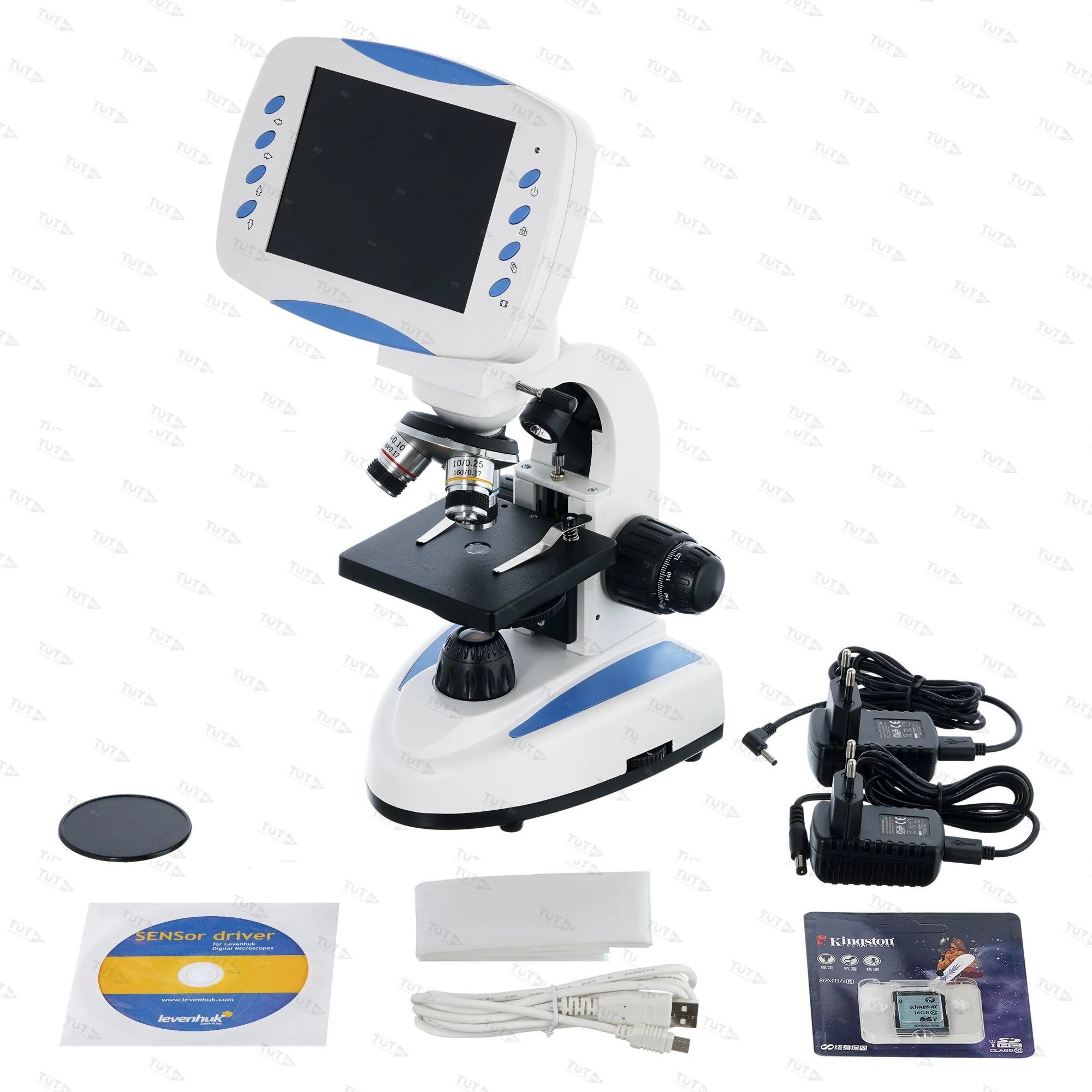 Микроскоп цифровой Levenhuk D80L LCD, монокулярный