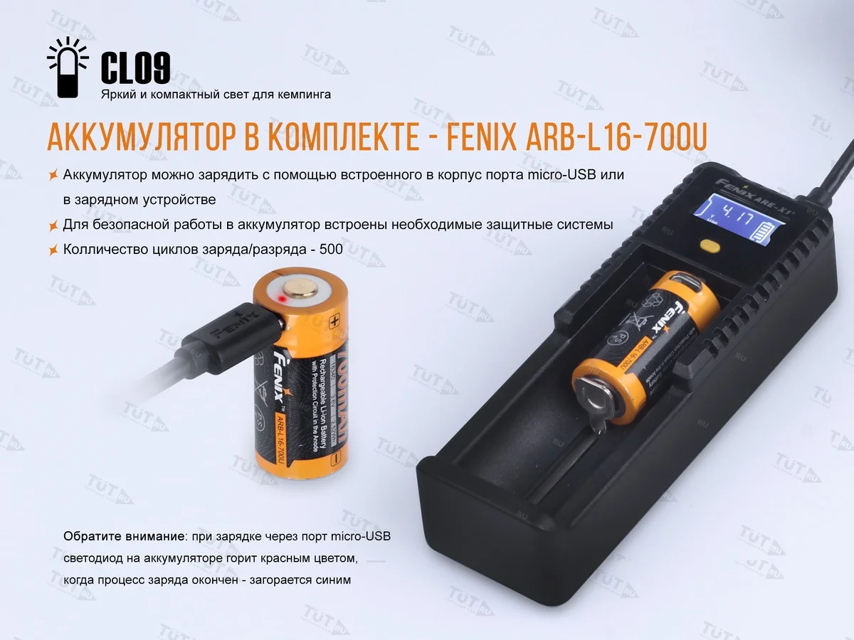 Фонарь Fenix CL09 серый