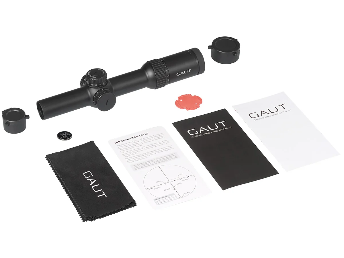 Прицел Gaut  Obsidian 1-8x24, сетка 62 (Half MD)