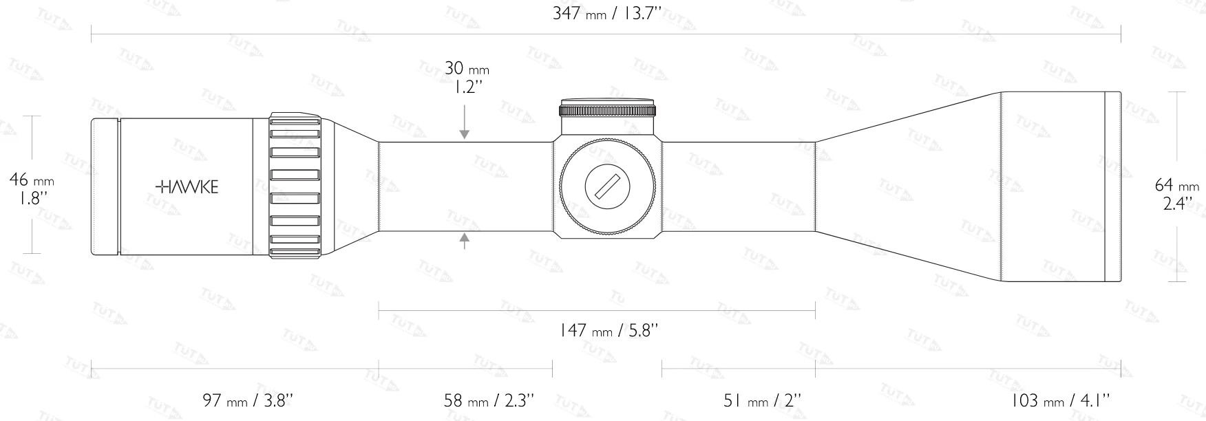 Оптический прицел Hawke Endurance 30 WA 3-12x56 (LRC 12x)